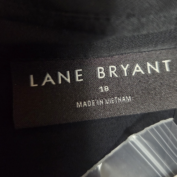 NWT Lane Bryant Plus Size Black Tunic Top with Tie Waist Size 18 - Picture 9 of 11